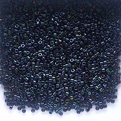 Miyuki DB002 7.2gm Delica Seed Beads, Size 11/0, Blue Iris