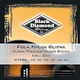 Black Diamond N168B Folk Nylon Guitar Strings - Ball end, 3 Sets