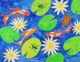 Green Frog Art Limited Edition Canvas Gallery Wrapped Art By Pierre H. Matisse, Fishes And Flowers And Frogs, Oh My