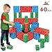 EXERCISE N PLAY Cardboard Building Block, 40pcs Extra-Thick Jumbo Giant Building Blocks in 3 Sizes Kids
