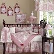 JoJo Designs 9-Piece Baby Crib Infant Bedding Set - Vintage French Red Toile