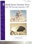 United States Nuclear Tests, July 1945 through September 1992: DOE/NV -- 209-REV 15, December 2000