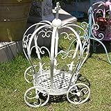 プランタースタンド 植木鉢台 ガーデニング用品 アンティークホワイト/トロッコプランター
