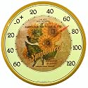 Chaney Instrument 12-1/2-Inch Sunflower Thermometer