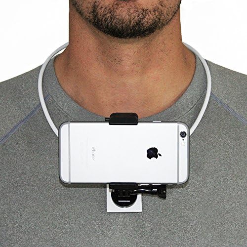 Phonoscope | Wearable Smartphone Mount with Universal Spring Loaded Holder. Operable with Any Smartphone. Easily Record POV Footage of your Loved Ones with Your Phone, Hands Free. (White)