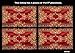 Creative Linens 4PCS Holiday Christmas Embroidered Poinsettia Placemats 11x17 Red Gold, Set of 4 Pieces