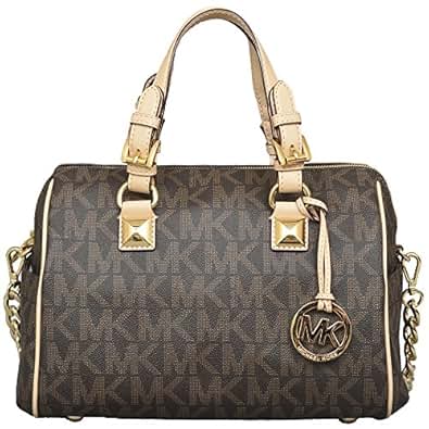 MICHAEL Michael Kors Medium Grayson Chain Satchel in Brown: Handbags: www.semadata.org