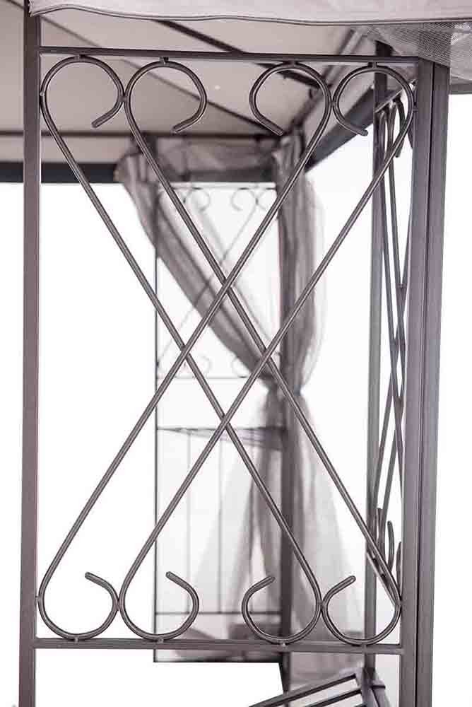 sunjoy 10 x 12 Monterey Gazebo with Netting,Gray with Black