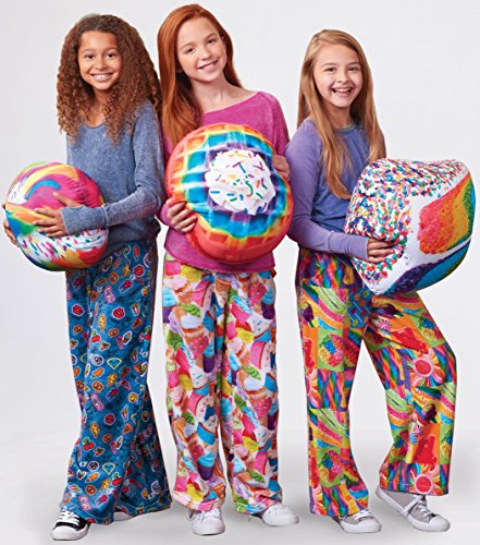 iscream Big Girls' Heavyweight Fun Print Plush Fleece Pants