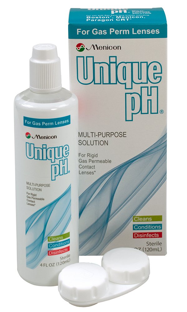 Menicon Unique pH MultiPurpose Solution + RGP Lens Case, ONE 4 fl oz