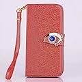 iPhone 5C Case, JCmax [Eagle Eye Design] Premium PU Leather Case [Build In Stand] Bling Magnetic Closure With Ultra Slim Skin For iPhone 5C - Red