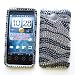 HTC EVO Shift 4G (Sprint) Snap-on Protector Hard Case Rhinestone Cover "Bling-Bling Zebra" Design