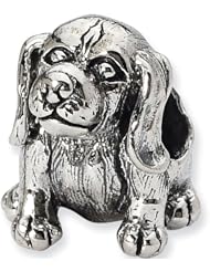 Reflection Beads Silver Beagle Dog Bead