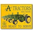 Nostalgic John Deere Tin Sign : "A" Series Tractors