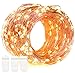 String Lights, DecorNova 3 Set of Micro 60 LEDs Super Bright Color Wire Rope Lights Battery Operated on 9.8 Ft Long Copper Color Ultra-Thin String Copper Wire for Home Party Christmas Tree, Warm White