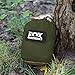 Fox Outfitters Neolite Single Camping Hammock - Lightweight Portable Nylon Parachute Hammock for Backpacking, Travel, Beach, Yard. Hammock Straps & Steel Carabiners Included (Khaki/Olive Green)