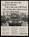 1972 Saab 99E Rain Slicked Roads Print Ad (12530)