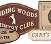 Golf Signs Red Wallpaper Border