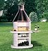 DUNA Garten-Grillkamin, Kupferhaube, granit-weiß, 540 kg, Landma