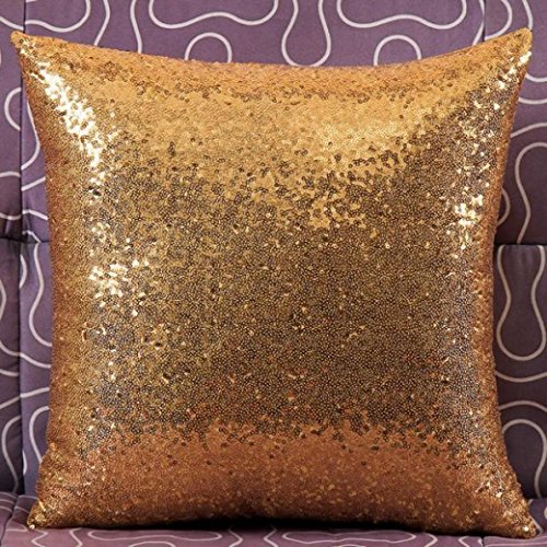 Bilila Solid Color Glitter Sequins Throw Pillow Case Cafe Home Decor Cushion Covers