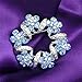 Glamorousky Elegant Flower Brooch with Blue Austrian Element Crystal