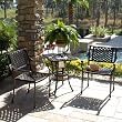 Charleston Outdoor Patio 3 Pc Aluminum Bistro Set - Table 2 Chairs Ice Bucket Insert