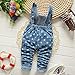Kidscool Little Girls Imitation Denim Cute Rompers Soft To Wear Cotton Overalls