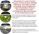 Massive Cash Flow Pack with Earn More Money, Inner Game and Biz Networking for Memory Foam Mattress Pads Internet Businesses 3 CD Power Pack
