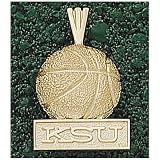 LogoArt Kansas State Wildcats 10K Gold Basketball Pendant