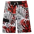 Boys' Mossimo Supply Co. Floral Swim Short - Red/Black