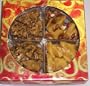 4 Pack of Assorted Brittle-Cashew, Pecan, Hazelnut, Walnut in a Red & Gold Box