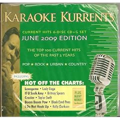 KARAOKE KURRENTS 6 Disk CDG Set Current 2007 - June 2009 Pop Country Rock Urban 100 songs