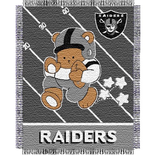 Oakland Raiders NFL Triple Woven Jacquard Throw (Baby Series) (36x46