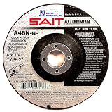 SAIT 20062 Type 27 4-1/2-Inch x 1/4-Inch x 7/8-Inch 13300 Max RPM A46N - Aluminum Depressed Center Grinding Wheels - 25 Pack