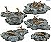 Crater Set - Unainted (5 Craters, 28mm Terrain) by Pegasus Hobbies