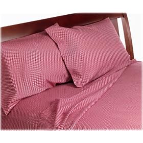 Wamsutta 100% Cotton Luxury Gingham Flannel Sheet Set