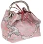 Prada Women's Mini Fabric Handbag with Metal Handle, Pink/Metallic Silver