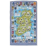 Ulster Weavers Historical Map Of Ireland Linen Tea Towel