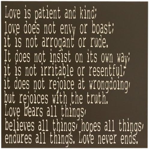 Chick Lingo 3697BRL Love is Patient Decorative Sign