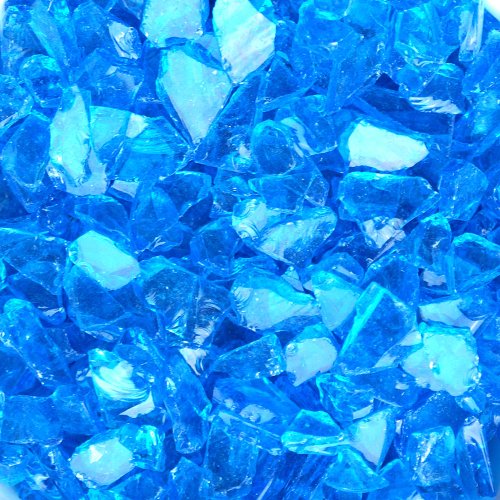 Fire Pit Glass, Light Blue Translucent (3 Pound)