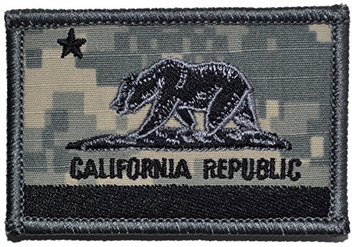 Flag of California State Bear Flag 2x3 Military Patch / Morale Patch (ACU)