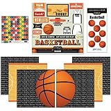 Scrapbook Customs Go Big Basketball Themed Paper and Stickers Scrapbook Kit