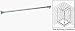 CRL 51 Chrome Wall-to-Glass Support Bar for 3/8 to 1/2 Thick Glass