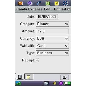 Handy Expense for Sony Ericsson