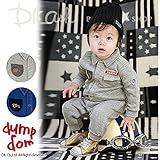 ペインター風長袖カバーオール/dumpdom(ダンプドム)秋 ベビー 赤ちゃん 男の子 70 ブルー