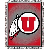 Utah Utes Triple Woven Jacquard NCAA Throw (019 Focus) by Northwest (48x60)
