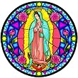 Our Lady of Guadalupe 1000pc Round Jigsaw Puzzle by Meir Studio