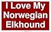 I Love My Norwegian Elkhound Large Bumper Sticker