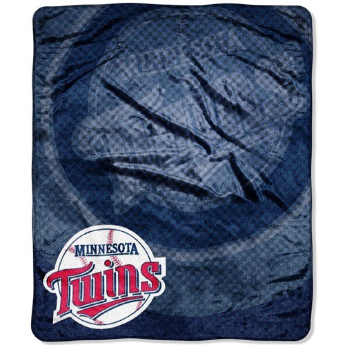 Minnesota Twins MLB Royal Plush Raschel Blanket (Retro Series) (50x60