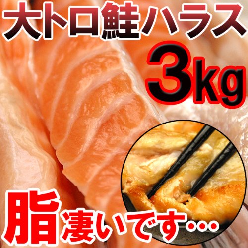 【３kg送料無料２９８０円】実は魚屋さんだけが食べてた一番旨いサーモン!!訳あり大トロ鮭ハラス切り落とし３ｋg